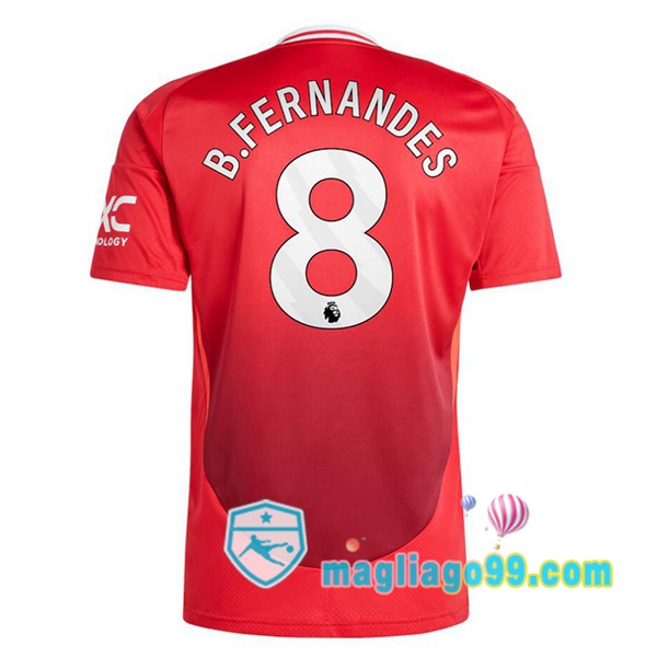 Magliago - Passione Maglie Thai Affidabili Basso Costo Online Shop | Maglia Manchester United (B.Fernandes 8) Prima Rosso 2024/2025