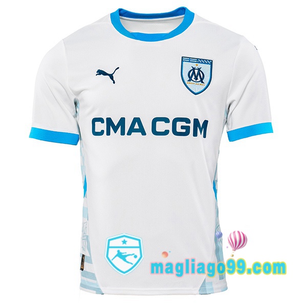 Magliago - Passione Maglie Thai Affidabili Basso Costo Online Shop | Maglia Marsiglia OM Prima Bianco 2024/2025