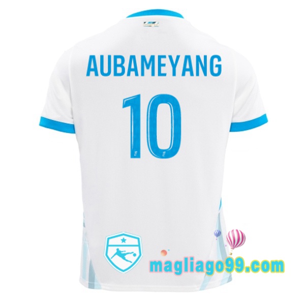 Magliago - Passione Maglie Thai Affidabili Basso Costo Online Shop | Maglia Marsiglia OM (AUBAMEYANG 10) Prima Bianco 2024/2025