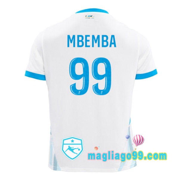Magliago - Passione Maglie Thai Affidabili Basso Costo Online Shop | Maglia Marsiglia OM (MBEMBA 99) Prima Bianco 2024/2025