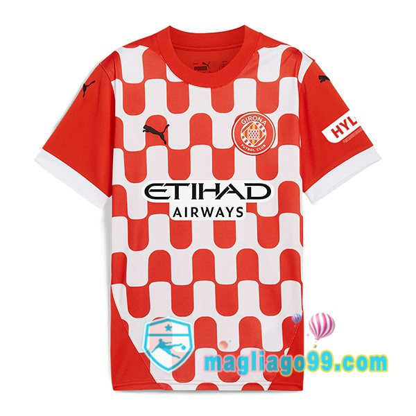 Magliago - Passione Maglie Thai Affidabili Basso Costo Online Shop | Maglia Girona Prima Rosso Bianco 2024/2025