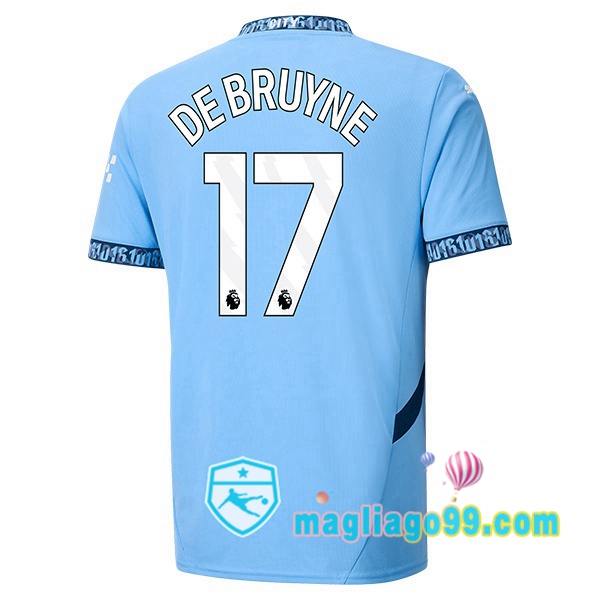 Magliago - Passione Maglie Thai Affidabili Basso Costo Online Shop | Maglia Manchester City (Kevin De Bruyne 17) Prima Blu 2024/2025
