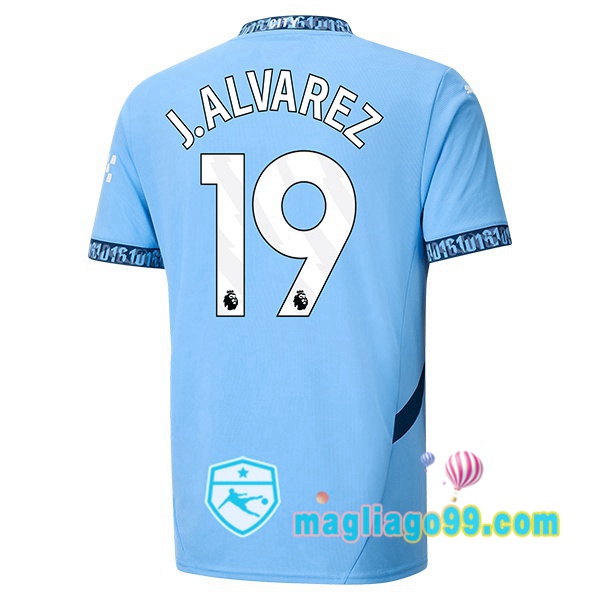 Magliago - Passione Maglie Thai Affidabili Basso Costo Online Shop | Maglia Manchester City (Julián Álvarez 19) Prima Blu 2024/2025