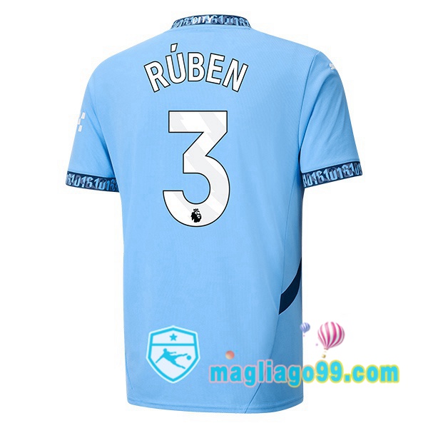 Magliago - Passione Maglie Thai Affidabili Basso Costo Online Shop | Maglia Manchester City (Ruben Dias 3) Prima Blu 2024/2025