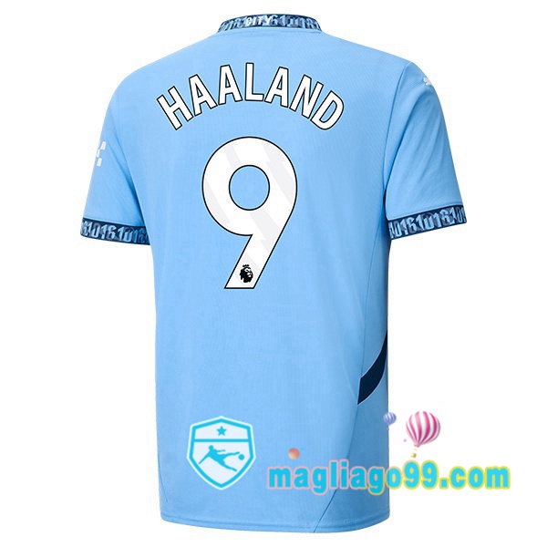 Magliago - Passione Maglie Thai Affidabili Basso Costo Online Shop | Maglia Manchester City (Erling Haaland 9) Prima Blu 2024/2025