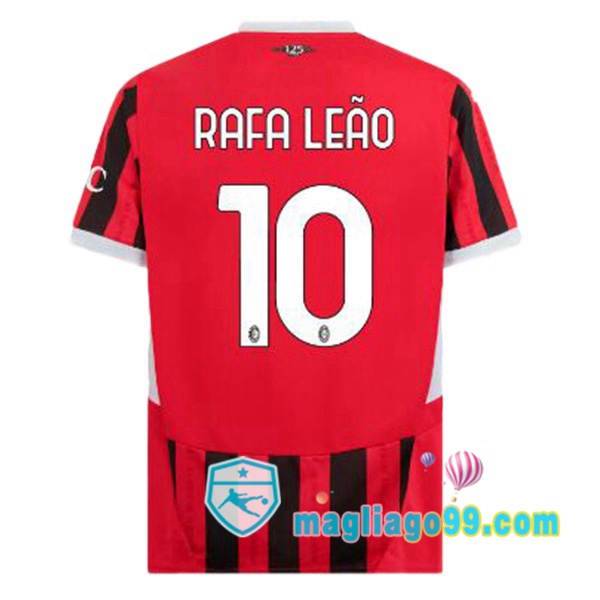 Magliago - Passione Maglie Thai Affidabili Basso Costo Online Shop | Maglia AC Milan (Rafa Leão 10) Prima Rosso Nero 2024/2025