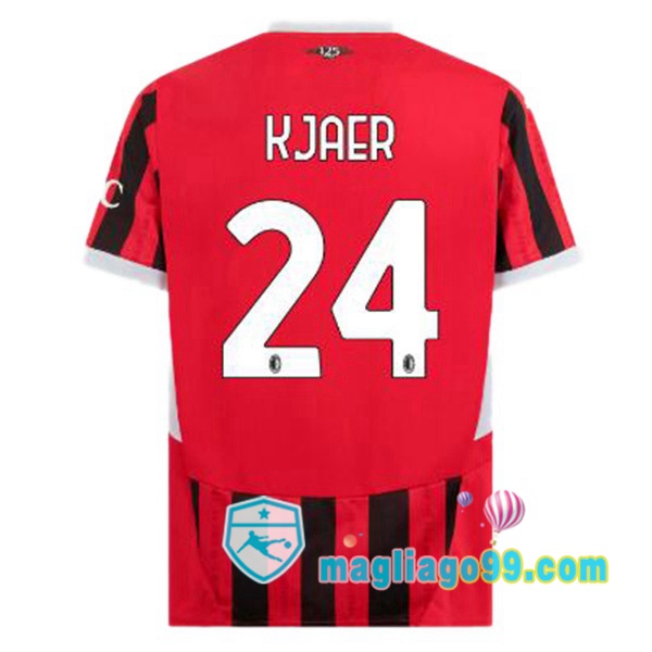 Magliago - Passione Maglie Thai Affidabili Basso Costo Online Shop | Maglia AC Milan (Kjaer 24) Prima Rosso Nero 2024/2025
