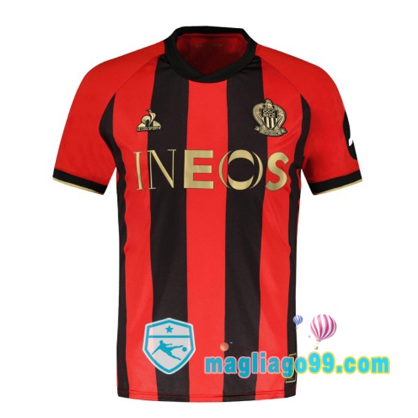 Magliago - Passione Maglie Thai Affidabili Basso Costo Online Shop | Maglia OGC Nice Prima Rosso Nero 2024/2025