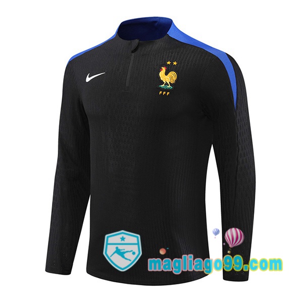Magliago - Passione Maglie Thai Affidabili Basso Costo Online Shop | Felpa Calcio Francia Nero 2024/2025
