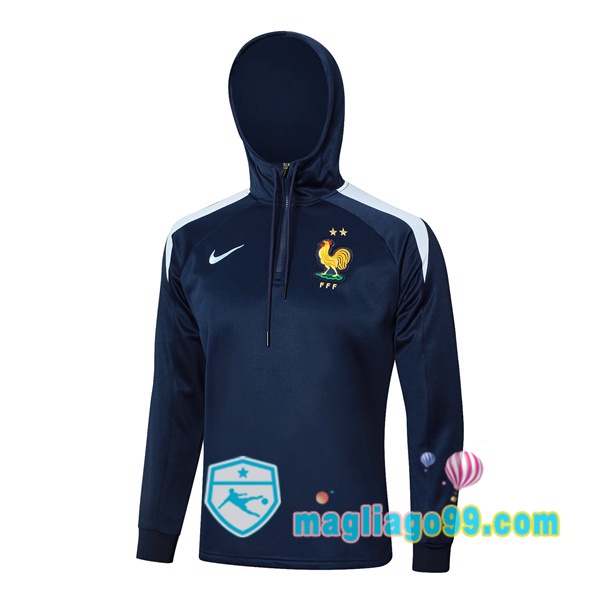 Magliago - Passione Maglie Thai Affidabili Basso Costo Online Shop | Felpa con cappuccio Francia Blu Royal 2024/2025