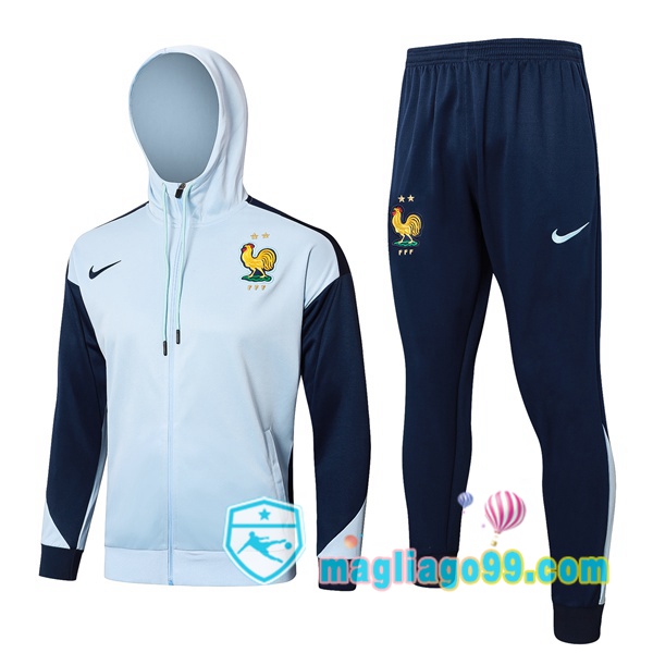 Tuta da Allenamento - Felpa con cappuccio Francia Blu 2024/2025