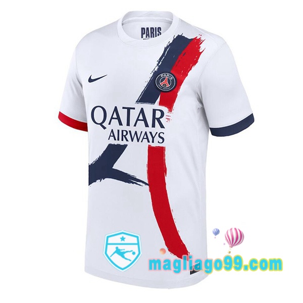 Magliago - Passione Maglie Thai Affidabili Basso Costo Online Shop | Maglia Paris PSG Seconda Bianco 2024/2025