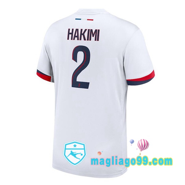 Magliago - Passione Maglie Thai Affidabili Basso Costo Online Shop | Maglia Paris PSG (Hakimi 2) Seconda Bianco 2024/2025