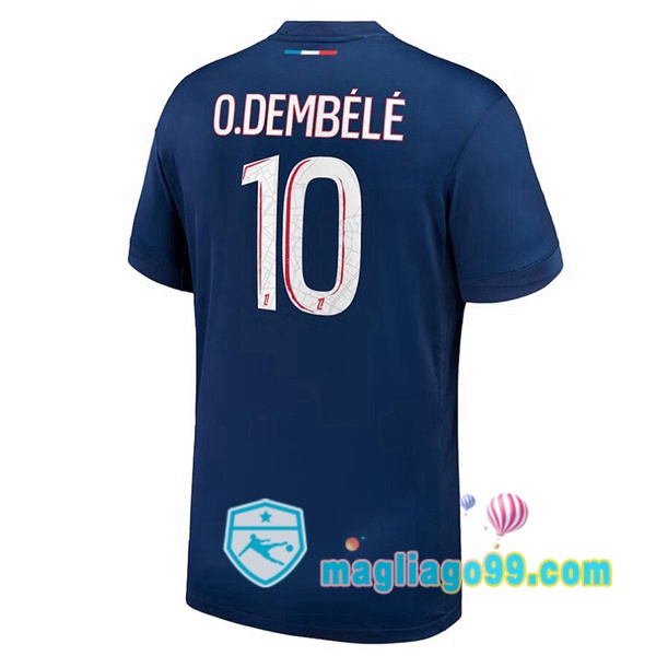 Magliago - Passione Maglie Thai Affidabili Basso Costo Online Shop | Maglia Paris PSG (O.Dembélé 10) Prima Blu Royal 2024/2025