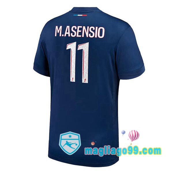 Magliago - Passione Maglie Thai Affidabili Basso Costo Online Shop | Maglia Paris PSG (M.Asensio 11) Prima Blu Royal 2024/2025