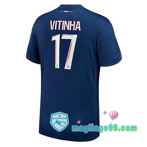 Magliago - Passione Maglie Thai Affidabili Basso Costo Online Shop | Maglia Paris PSG (Vitinha 17) Prima Blu Royal 2024/2025