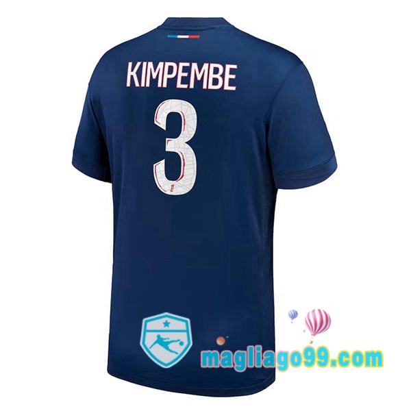 Magliago - Passione Maglie Thai Affidabili Basso Costo Online Shop | Maglia Paris PSG (Kimpembe 3) Prima Blu Royal 2024/2025