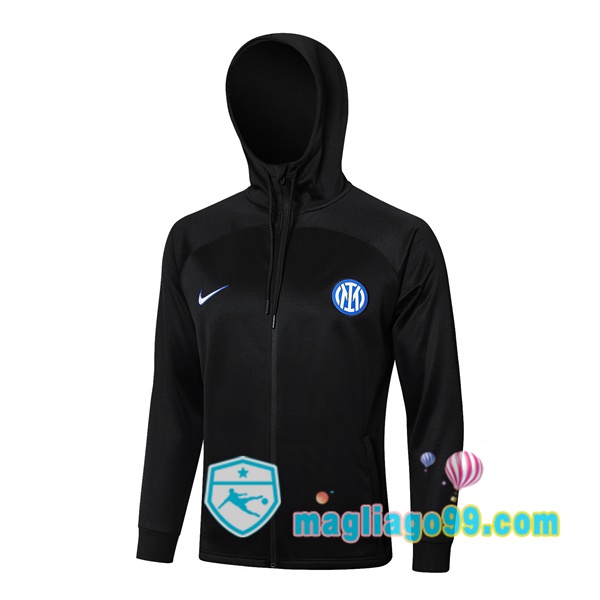 Magliago - Passione Maglie Thai Affidabili Basso Costo Online Shop | Felpa con cappuccio Inter Milan Nero 2024/2025