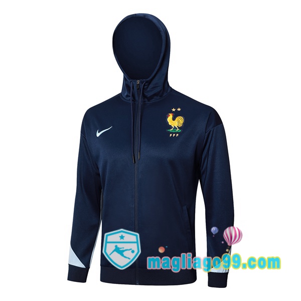 Magliago - Passione Maglie Thai Affidabili Basso Costo Online Shop | Felpa con cappuccio Francia Blu Royal 2024/2025