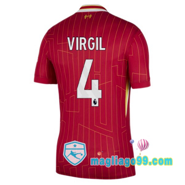 Magliago - Passione Maglie Thai Affidabili Basso Costo Online Shop | Maglia FC Liverpool (VIRGIL 4) Prima Rosso 2024/2025