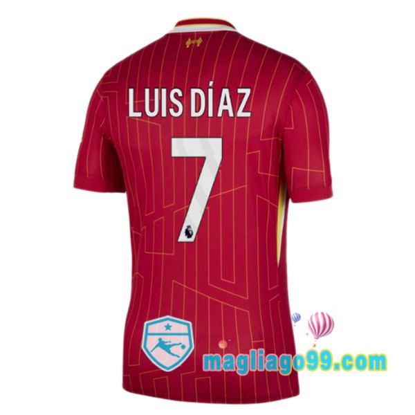 Magliago - Passione Maglie Thai Affidabili Basso Costo Online Shop | Maglia FC Liverpool (LUIS DÍAZ 7) Prima Rosso 2024/2025