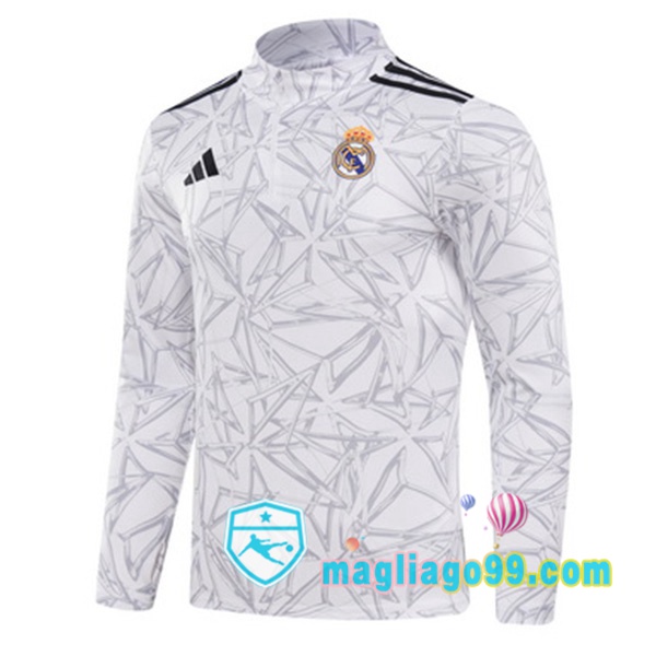Magliago - Passione Maglie Thai Affidabili Basso Costo Online Shop | Felpa Calcio Real Madrid Bianco 2024/2025