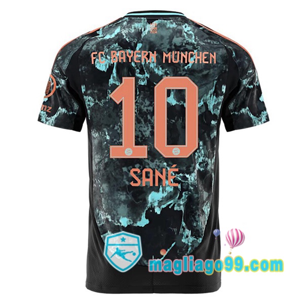 Magliago - Passione Maglie Thai Affidabili Basso Costo Online Shop | Maglia Bayern Monaco (Sané 10) Seconda Nero 2024/2025