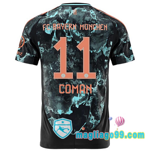 Magliago - Passione Maglie Thai Affidabili Basso Costo Online Shop | Maglia Bayern Monaco (Coman 11) Seconda Nero 2024/2025