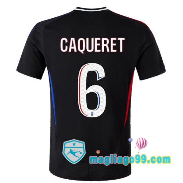 Magliago - Passione Maglie Thai Affidabili Basso Costo Online Shop | Maglia Lyon OL (CAQUERET 6) Seconda Nero 2024/2025