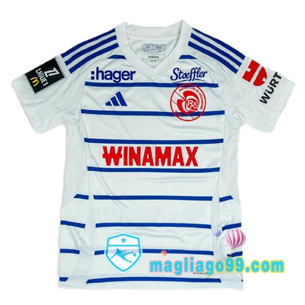Magliago - Passione Maglie Thai Affidabili Basso Costo Online Shop | Maglia RC Strasbourg Alsace Seconda Bianco 2024/2025