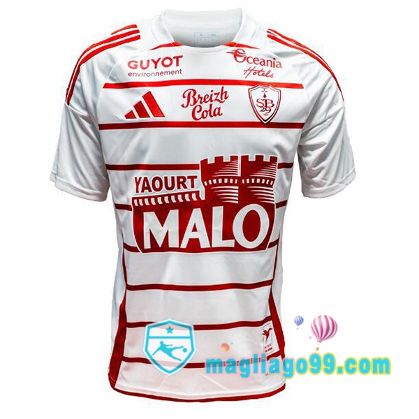 Magliago - Passione Maglie Thai Affidabili Basso Costo Online Shop | Maglia Stade Brestois Seconda Bianco 2024/2025
