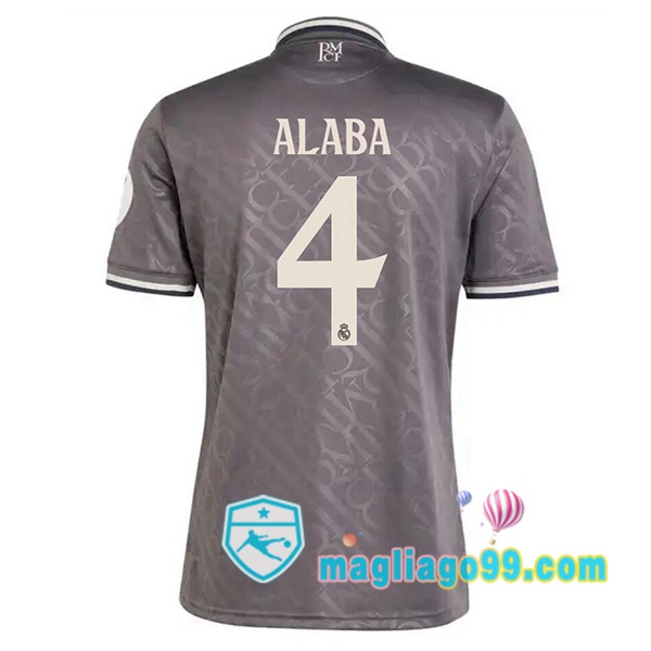 Magliago - Passione Maglie Thai Affidabili Basso Costo Online Shop | Maglia Real Madrid (Alaba 4) Terza Grigio 2024/2025