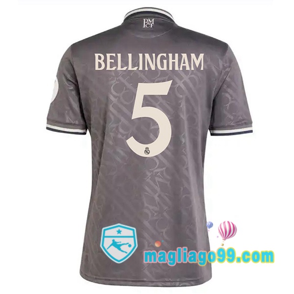 Magliago - Passione Maglie Thai Affidabili Basso Costo Online Shop | Maglia Real Madrid (Bellingham 5) Terza Grigio 2024/2025