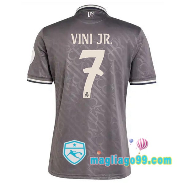 Magliago - Passione Maglie Thai Affidabili Basso Costo Online Shop | Maglia Real Madrid (Vini Jr. 7) Terza Grigio 2024/2025