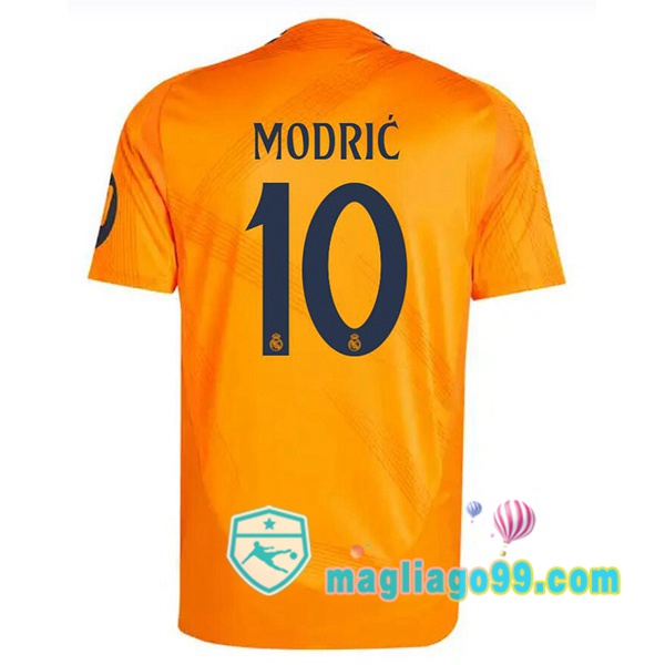 Magliago - Passione Maglie Thai Affidabili Basso Costo Online Shop | Maglia Real Madrid (Modrić 10) Seconda Arancione 2024/2025