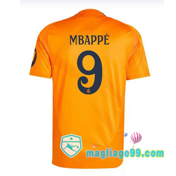 Magliago - Passione Maglie Thai Affidabili Basso Costo Online Shop | Maglia Real Madrid (Mbappé 9) Seconda Arancione 2024/2025