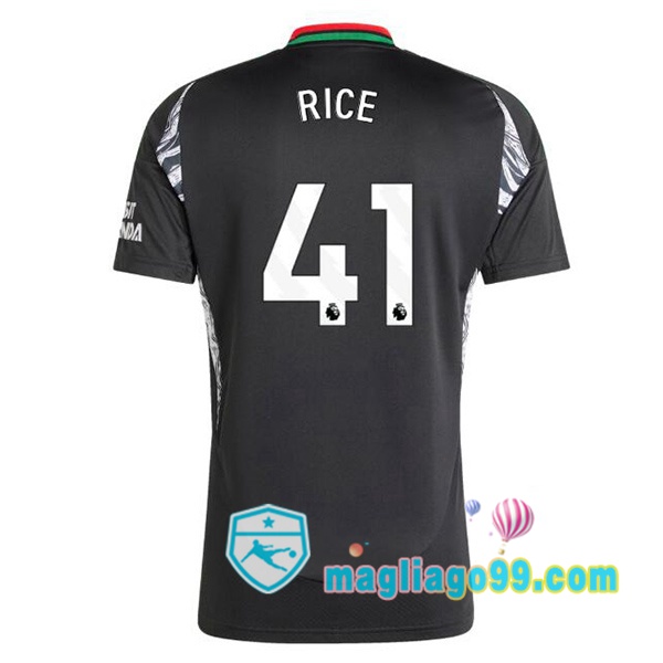 Magliago - Passione Maglie Thai Affidabili Basso Costo Online Shop | Maglia Arsenal (RICE 41) Seconda Nero 2024/2025