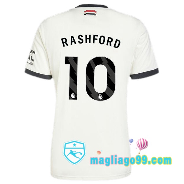 Magliago - Passione Maglie Thai Affidabili Basso Costo Online Shop | Maglia Manchester United (Rashford 10) Terza Bianco 2024/2025