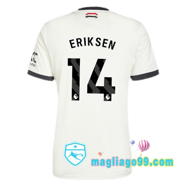 Magliago - Passione Maglie Thai Affidabili Basso Costo Online Shop | Maglia Manchester United (Eriksen 14) Terza Bianco 2024/2025