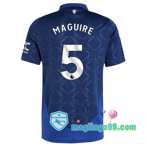 Magliago - Passione Maglie Thai Affidabili Basso Costo Online Shop | Maglia Manchester United (Maguire 5) Seconda Blu 2024/2025