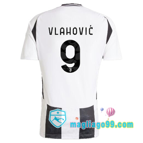 Magliago - Passione Maglie Thai Affidabili Basso Costo Online Shop | Maglia Juventus (VLAHOVIĆ 9) Prima Nero Bianco 2024/2025