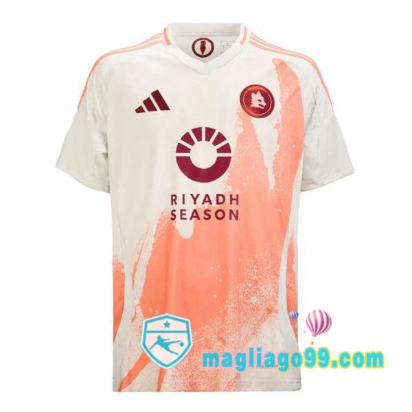 Magliago - Passione Maglie Thai Affidabili Basso Costo Online Shop | Maglia AS Roma Seconda Bianco 2024/2025