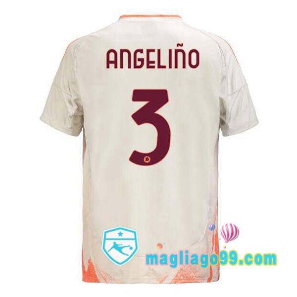 Magliago - Passione Maglie Thai Affidabili Basso Costo Online Shop | Maglia AS Roma (ANGELIÑO 3) Seconda Bianco 2024/2025