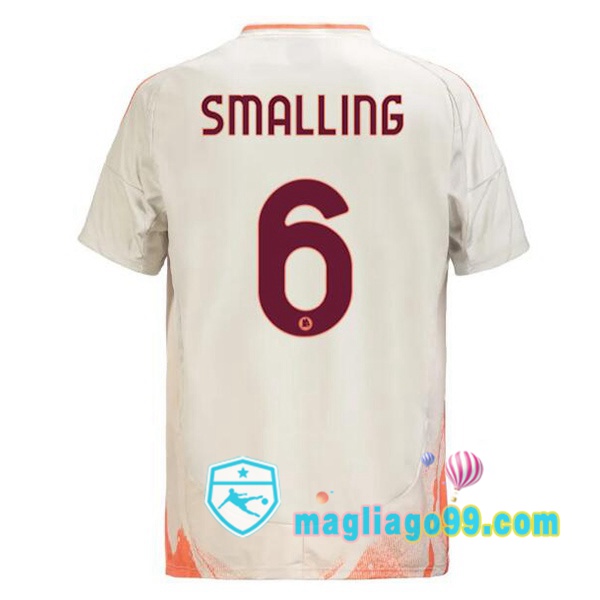 Magliago - Passione Maglie Thai Affidabili Basso Costo Online Shop | Maglia AS Roma (SMALLING 6) Seconda Bianco 2024/2025