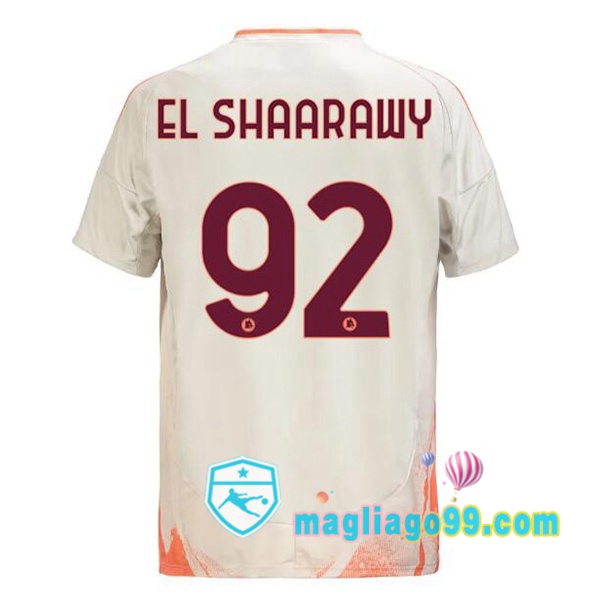 Magliago - Passione Maglie Thai Affidabili Basso Costo Online Shop | Maglia AS Roma (EL SHAARAWY 92) Seconda Bianco 2024/2025