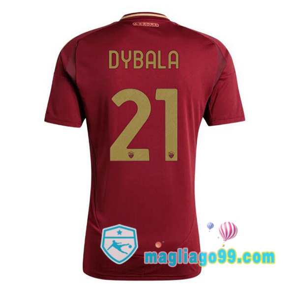 Magliago - Passione Maglie Thai Affidabili Basso Costo Online Shop | Maglia AS Roma (DYBALA 21) Prima Rosso 2024/2025