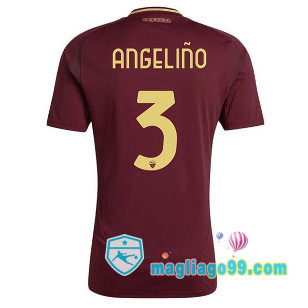 Magliago - Passione Maglie Thai Affidabili Basso Costo Online Shop | Maglia AS Roma (ANGELIÑO 3) Prima Rosso 2024/2025
