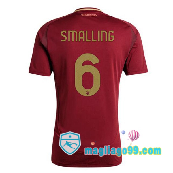 Magliago - Passione Maglie Thai Affidabili Basso Costo Online Shop | Maglia AS Roma (SMALLING 6) Prima Rosso 2024/2025