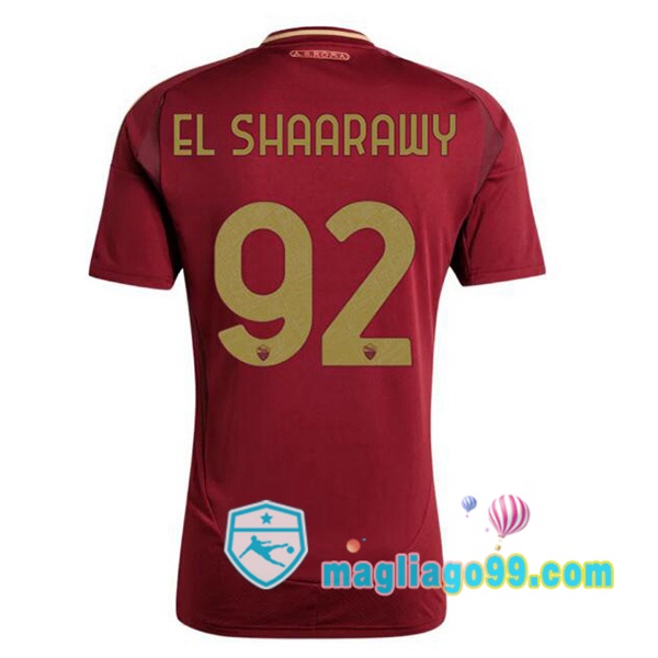 Magliago - Passione Maglie Thai Affidabili Basso Costo Online Shop | Maglia AS Roma (EL SHAARAWY 92) Prima Rosso 2024/2025