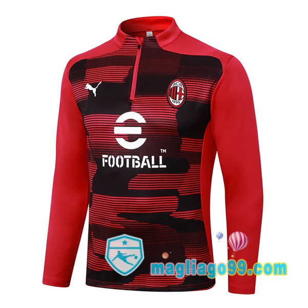 Magliago - Passione Maglie Thai Affidabili Basso Costo Online Shop | Felpa Calcio AC Milan Nero Rosso 2024/2025